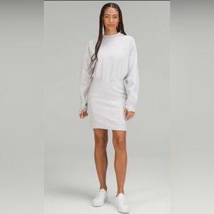 Lululemon Scuba dress heathered white size 2